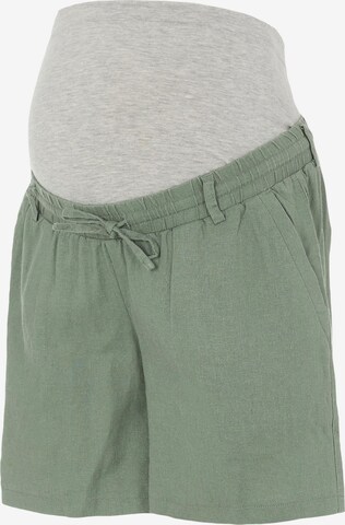 MAMALICIOUS - Loosefit Pantalón en verde: frente