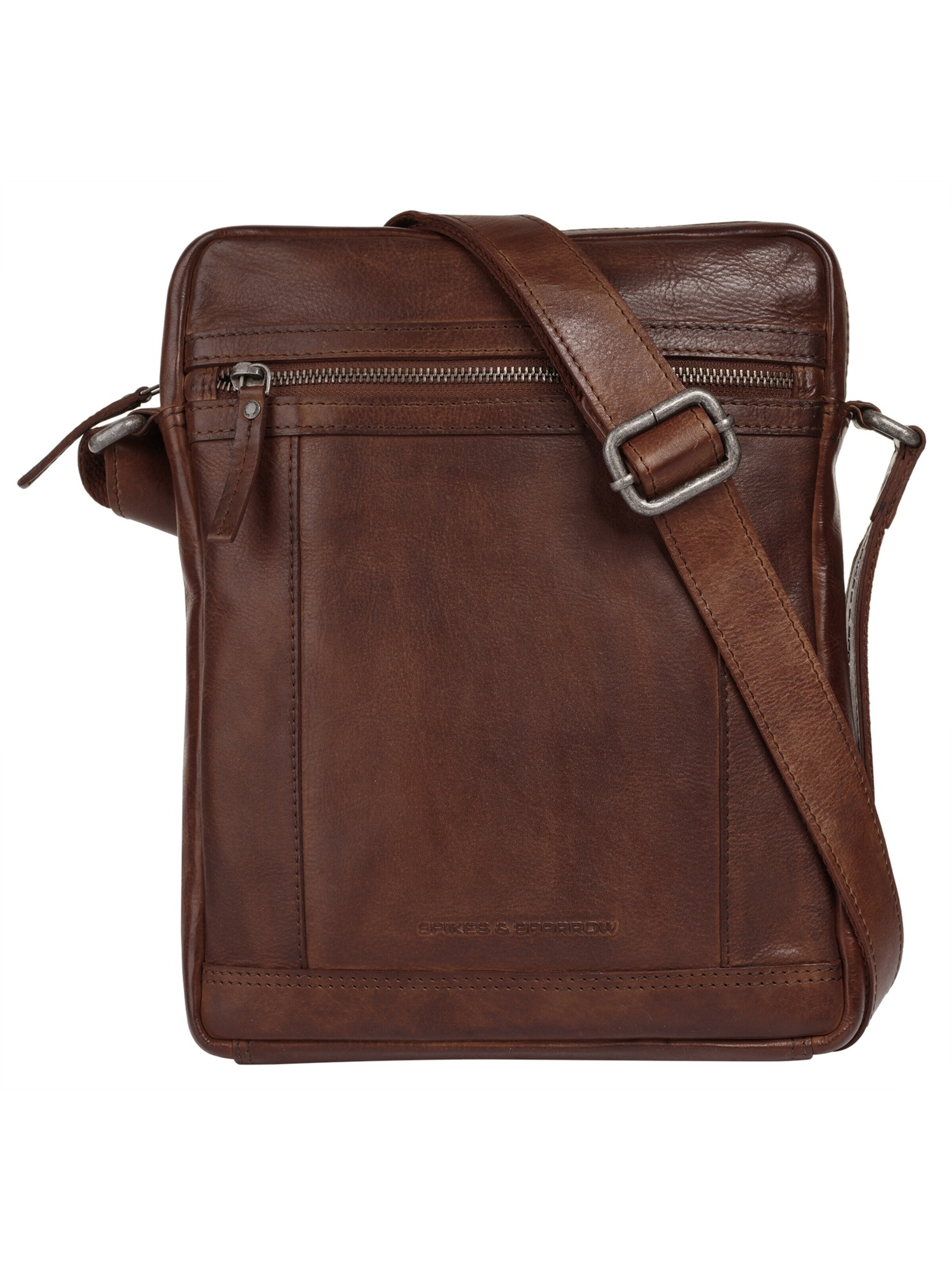 Sac à bandoulière Spikes & Sparrow en marron : devant