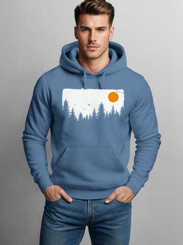 Neverless Sweatshirt 'Forest' in Blue