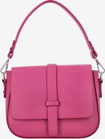 rozā faina Pleca soma: no priekšpuses