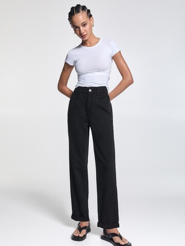 Pull&Bear Loosefit Farmer - fekete