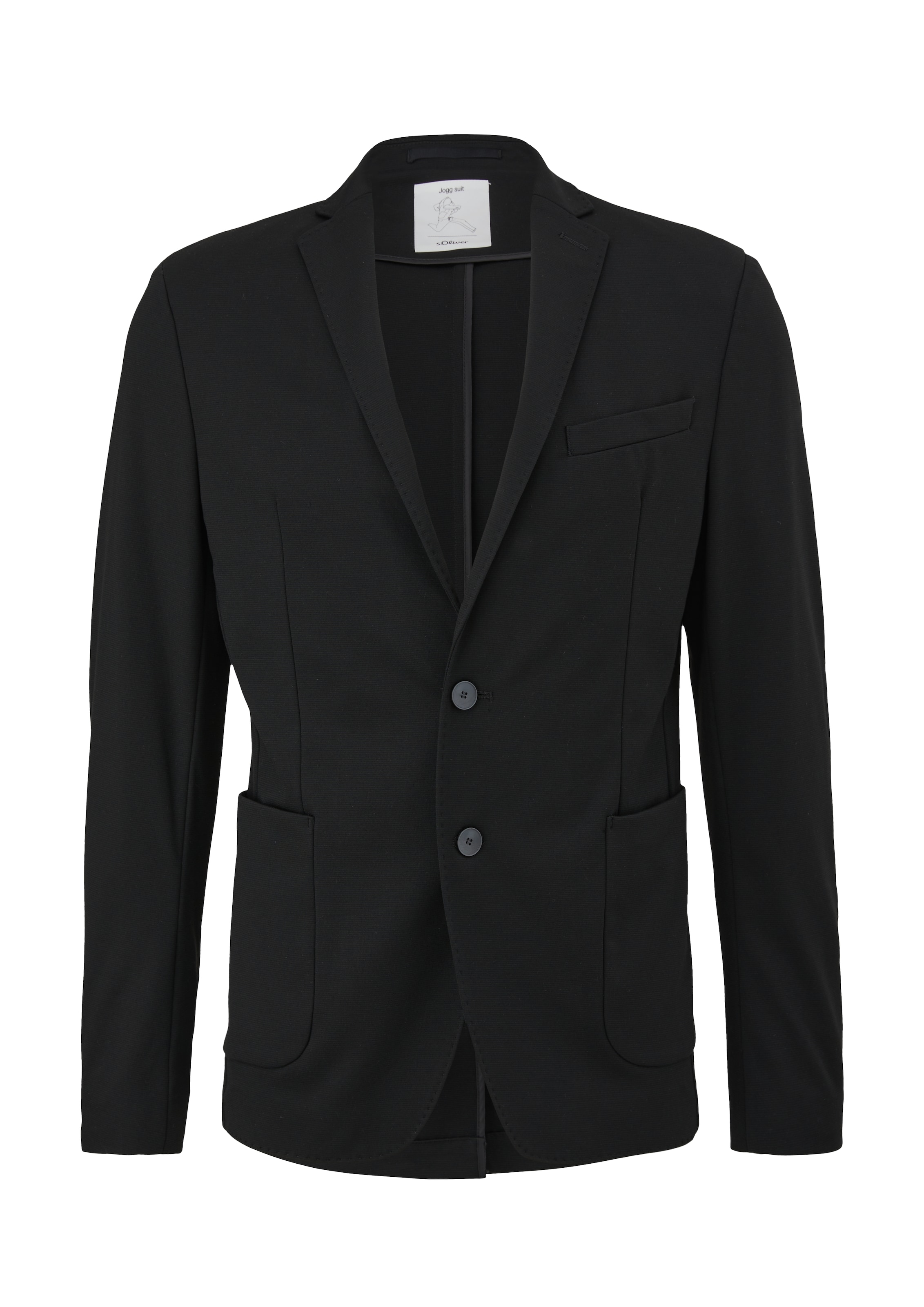 s.Oliver BLACK LABEL Slim Fit Sakko in Schwarz: Vorderseite