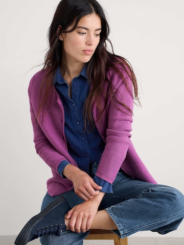 Seasalt Cornwall - Casaco de malha 'Makers' em roxo
