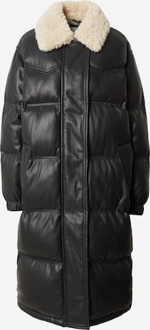 STAND STUDIO Winter Coat in Black: front