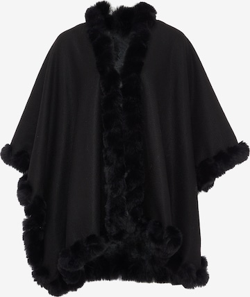 FRAULLY Cape in Schwarz: Vorderseite