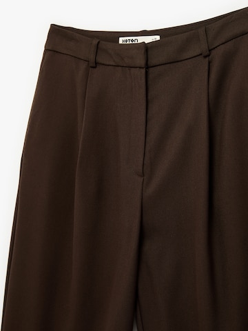 Koton Wide leg Pleat-front trousers in Brown
