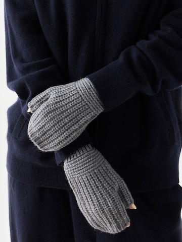GOBI Cashmere - Guantes sin dedos 'Rib-Knit Cashmere Gloves' en gris: frente