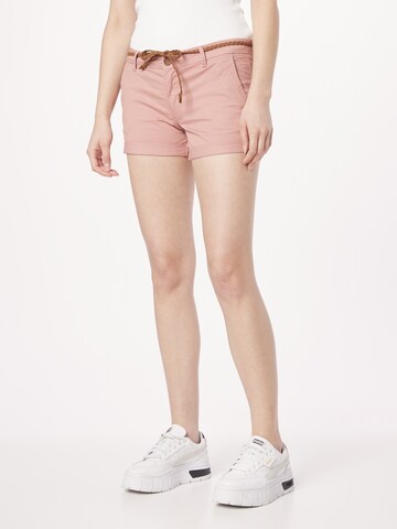 Regular Pantalon chino 'Evelyn' ONLY en rose : devant