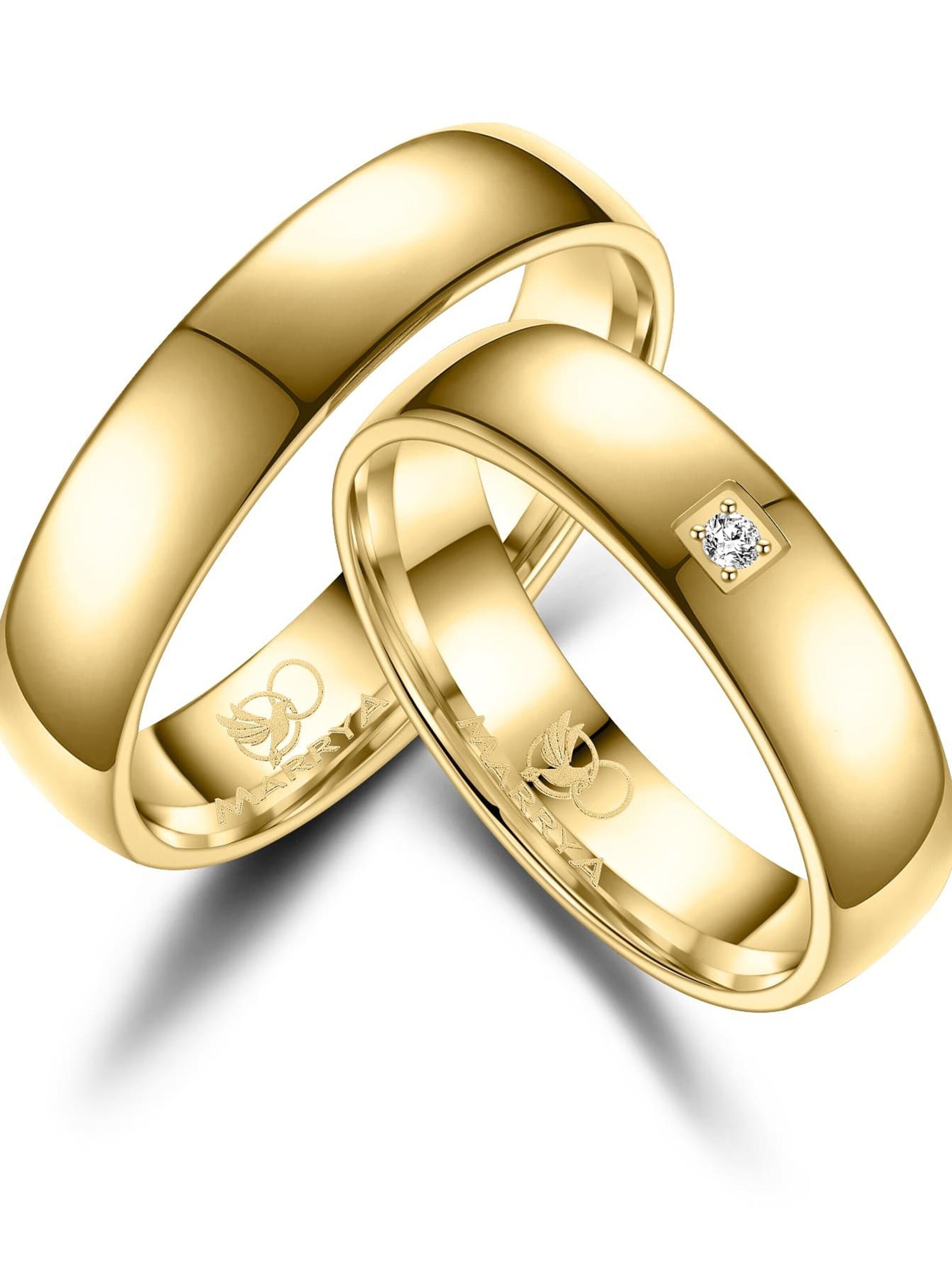 MARRYA Ring 'MARRYA TI-31 Ehering aus Titan' in Yellow: front