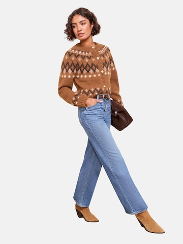 Friends Like These Плетена жилетка в кафяво: отпред