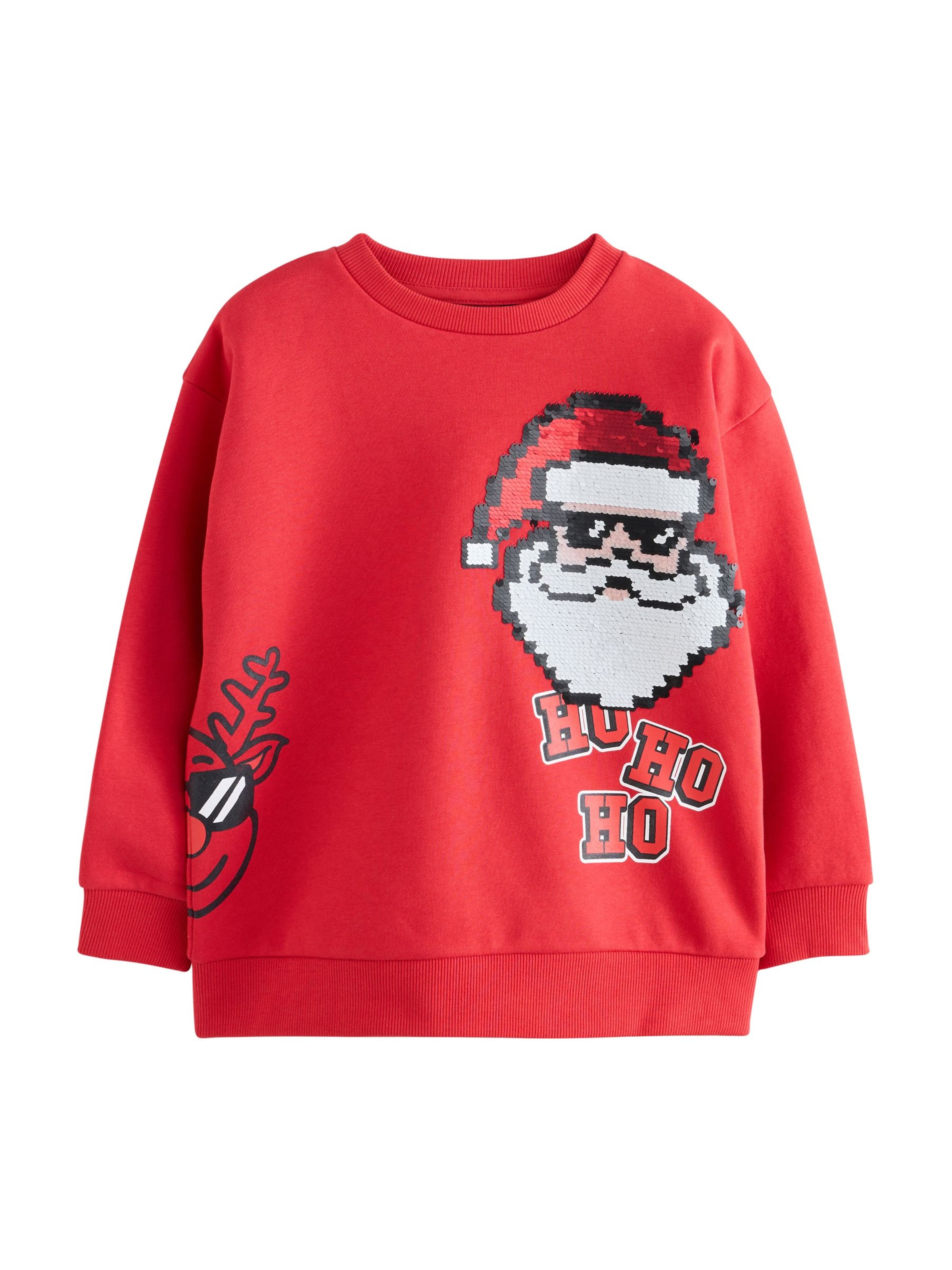 Next Sweatshirt 'Christmas' in Rot: Vorderseite