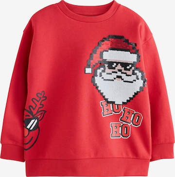 Next Sweatshirt 'Christmas' in Rot: Vorderseite