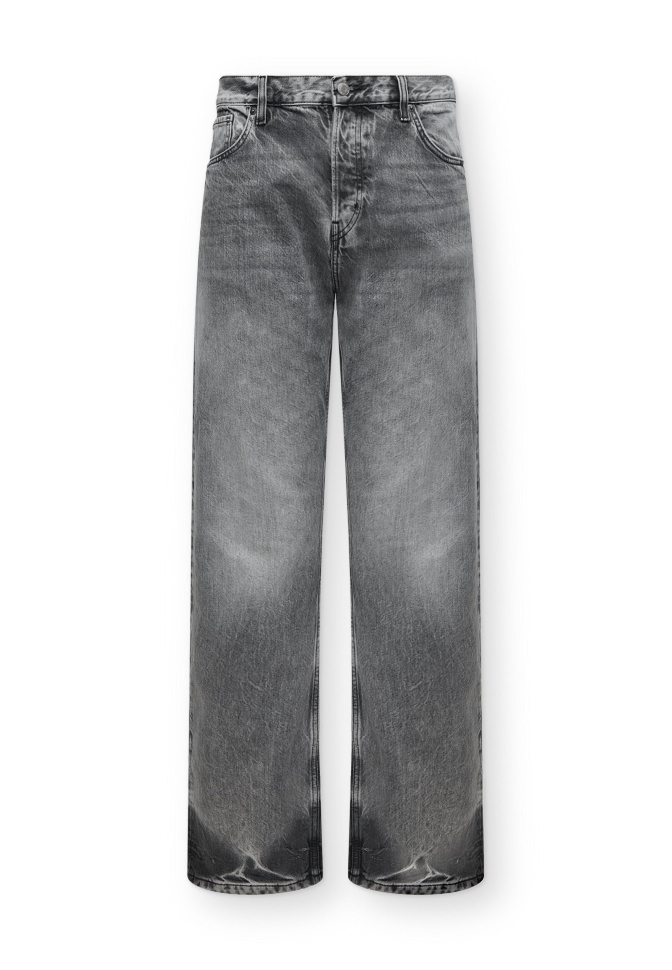 WEEKDAY Loosefit Jeans 'Space' in Zwart: voorkant