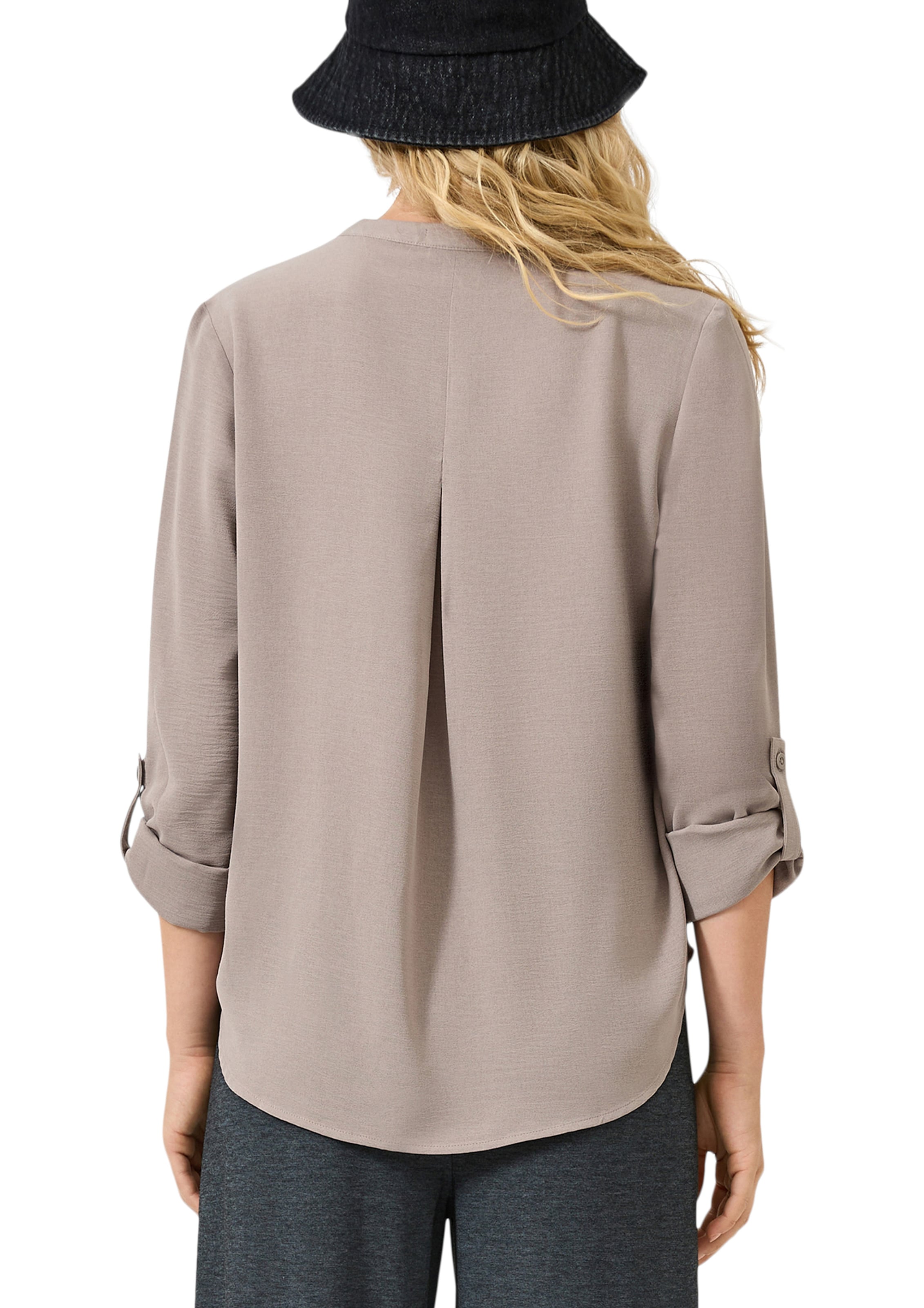QS Bluse in Braun