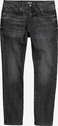 Men Plus Regular Jeans in Schwarz: Vorderseite