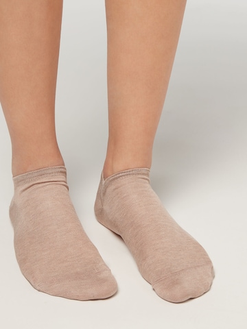 CALZEDONIA Ankle Socks in Beige: front