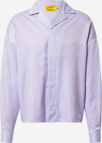 Smiles Button Up Shirt 'Till' in Purple: front