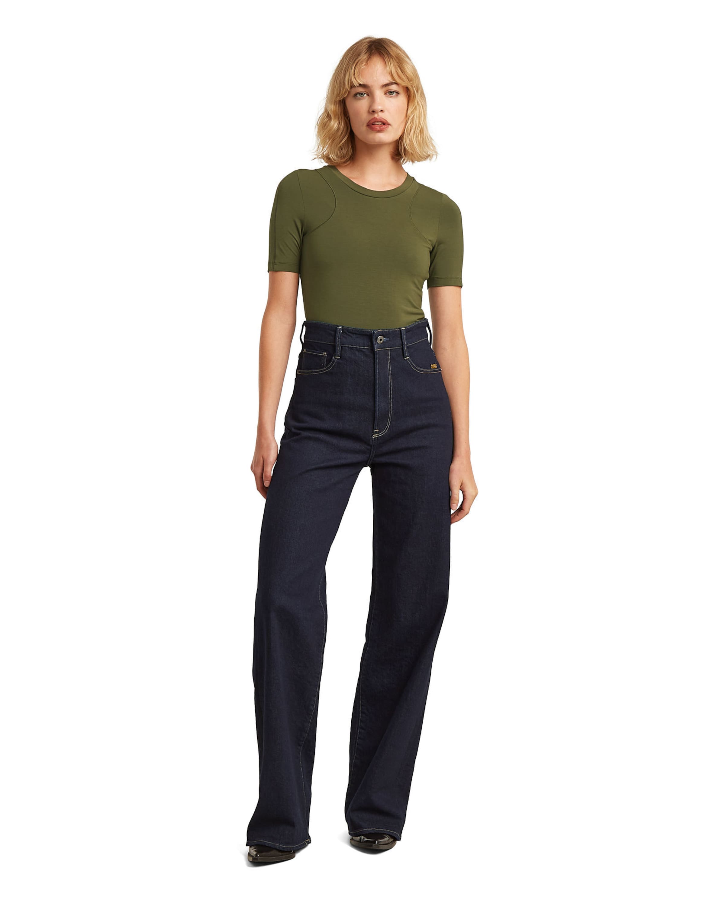 G-STAR Shirtbody - '2nd Skin Bodysuit T-Shirt' in Grün