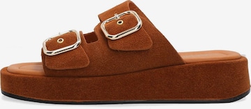 VENEZIA Pantolette in Braun: Vorderseite
