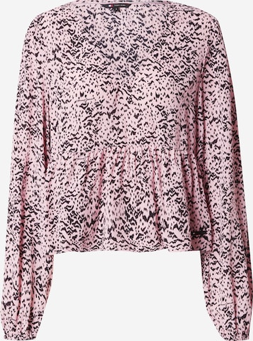 Tommy Jeans Blouse in Roze: voorkant