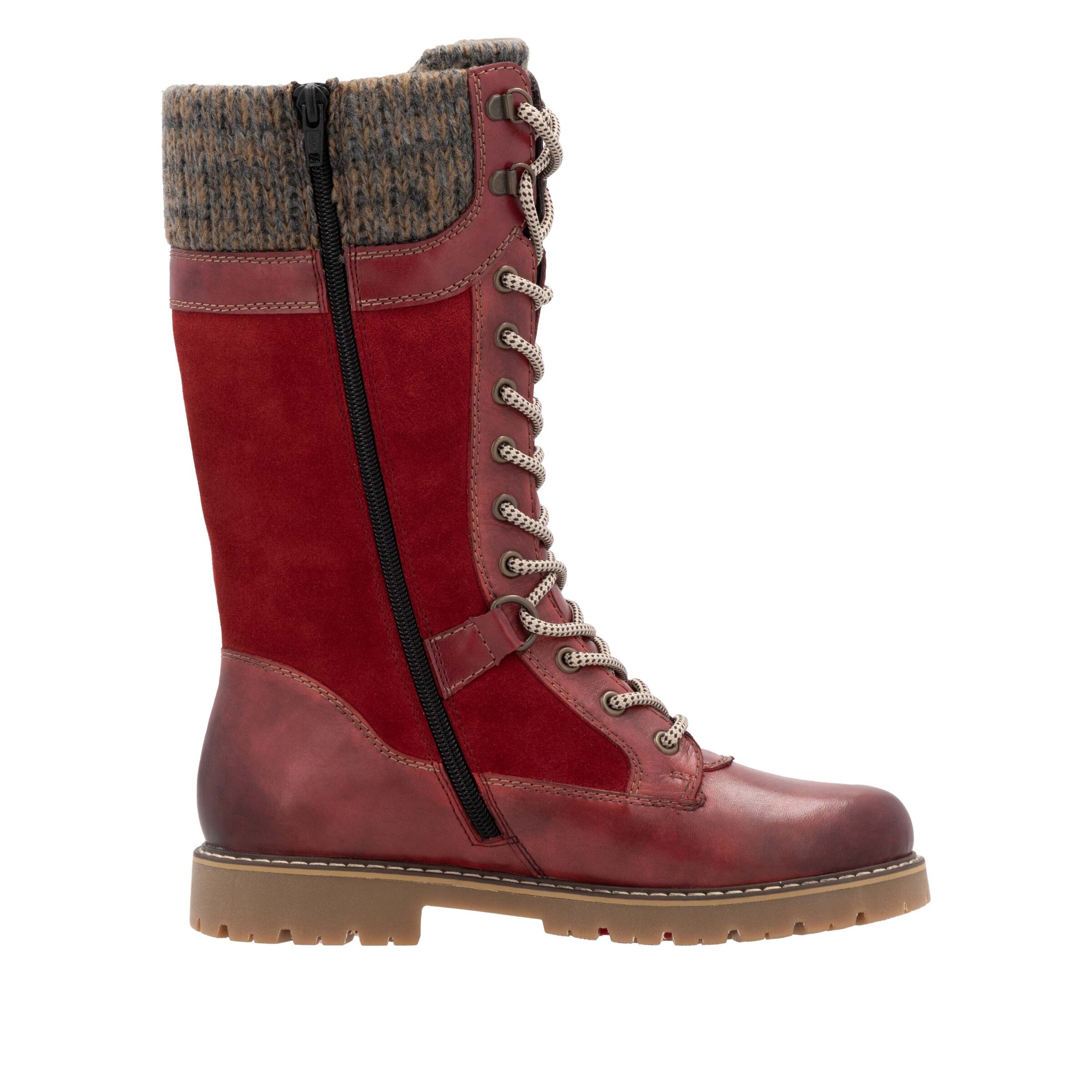 Bottes à lacets REMONTE en rouge