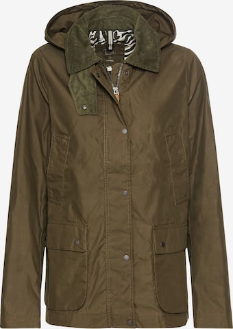 CAMEL ACTIVE Fieldjacket mit Cordkragen in Grün: Vorderseite