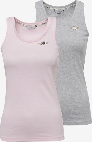 Tom Tailor Polo Team Top in Pink: front