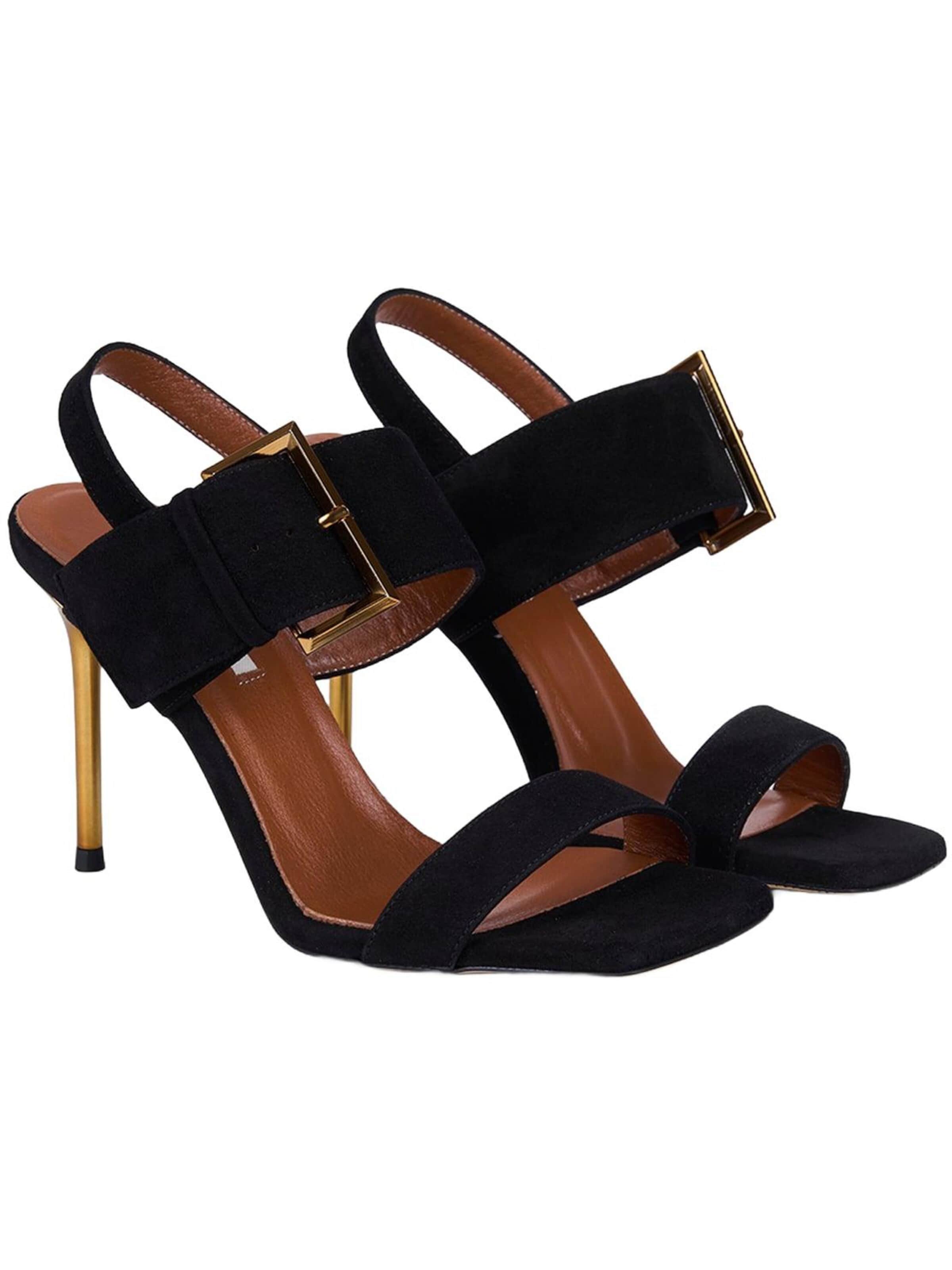 Desa Strap Sandals 'Abendsandalen' in Black: front