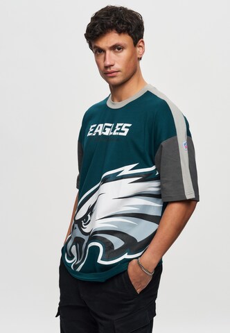 Recovered Shirt 'NFL Eagles Philadelphia Cut and Sew Midnight' in Blue
