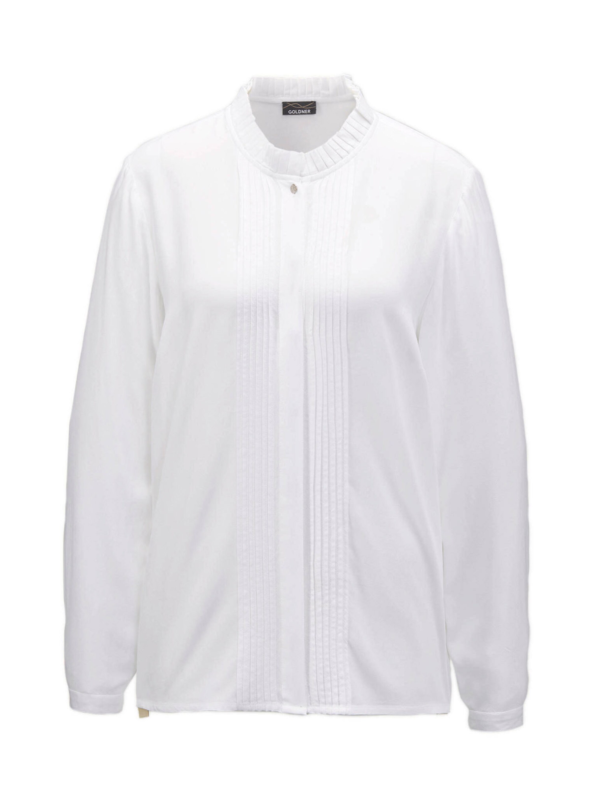 Goldner Bluse in Weiß: Vorderseite