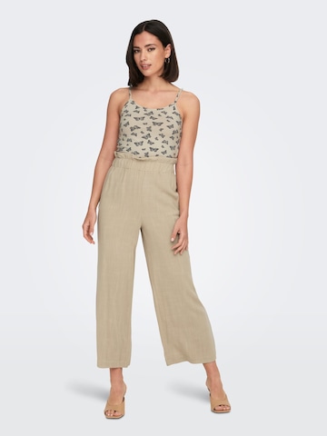 ONLY Wide leg Broek 'Solvi' in Beige