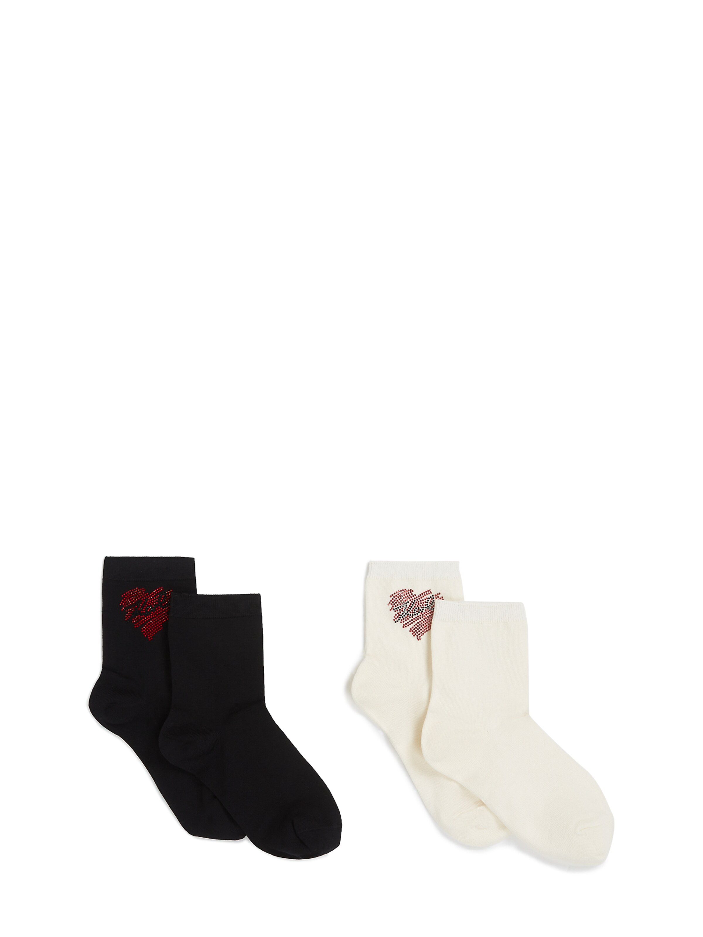Karl Lagerfeld Socks 'HEART' in Black