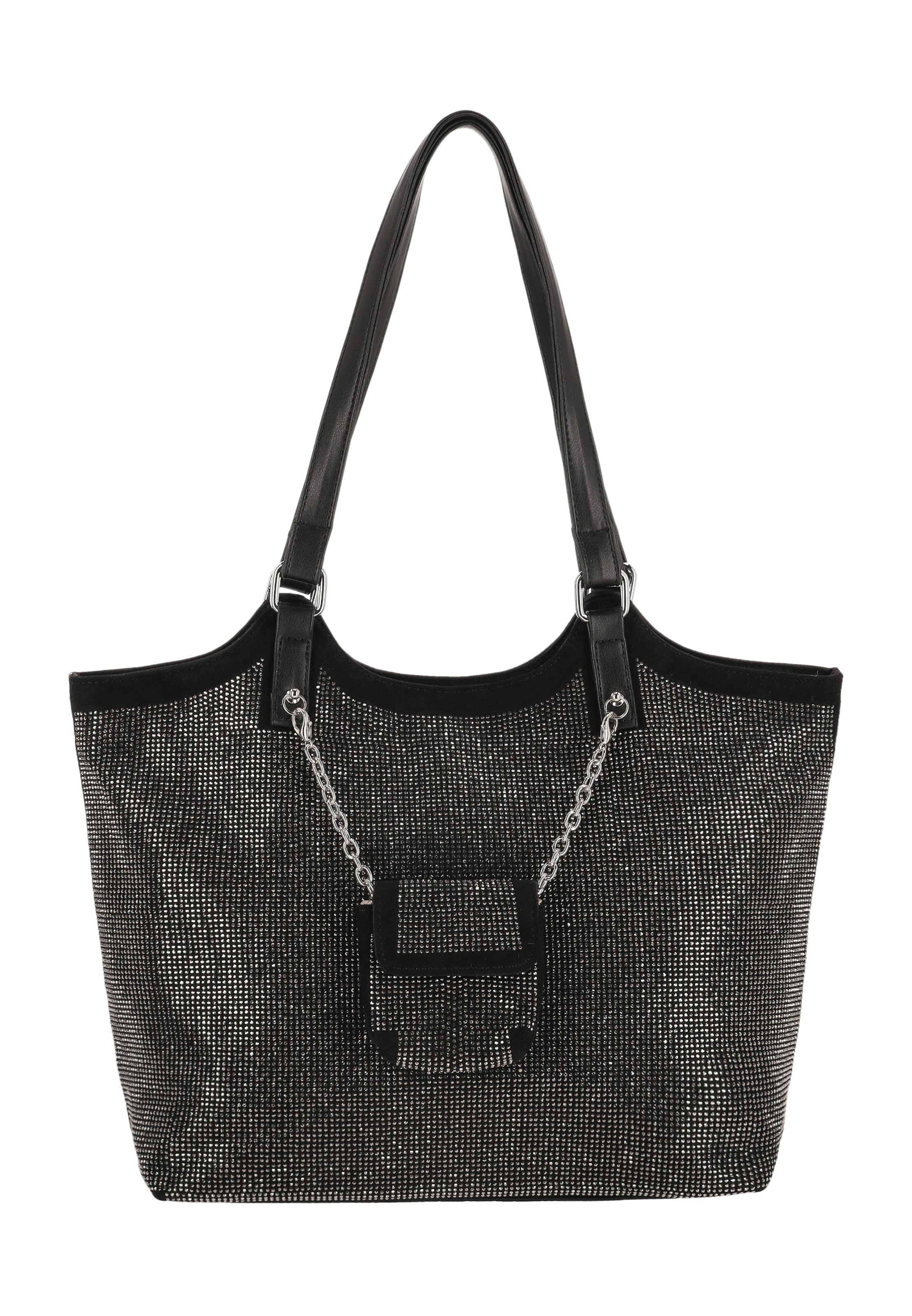 faina Shopper in Silver: front