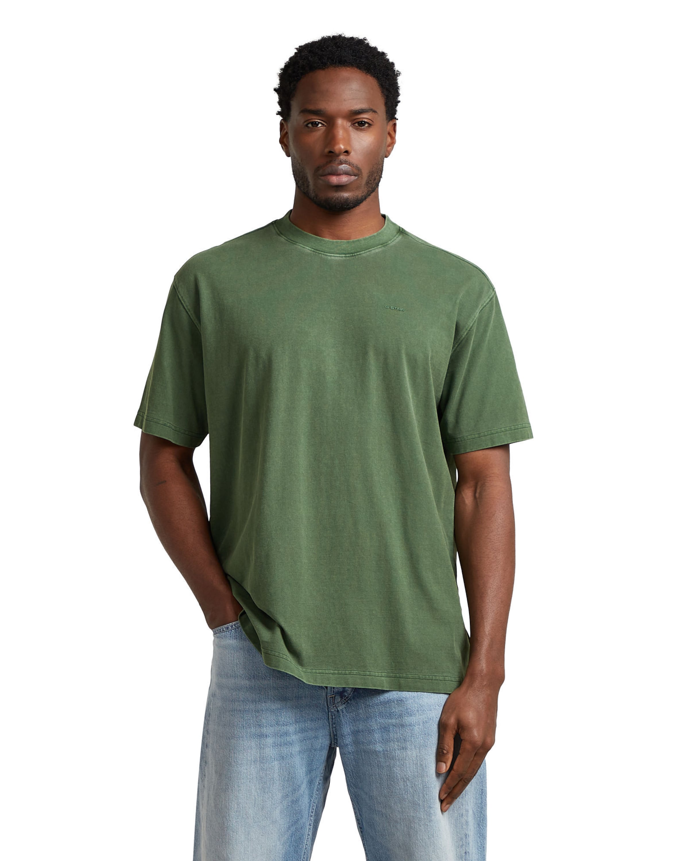 G-STAR Shirt 'Relaxed Base T-Shirt' in Groen: voorkant