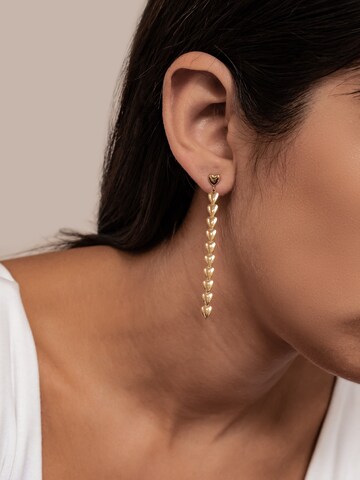 Hey Happiness Ohrringe 'Heart Cascade' in Gold