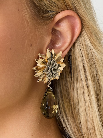 Boucles d'oreilles 'MIREILLE' Cala Rose en vert