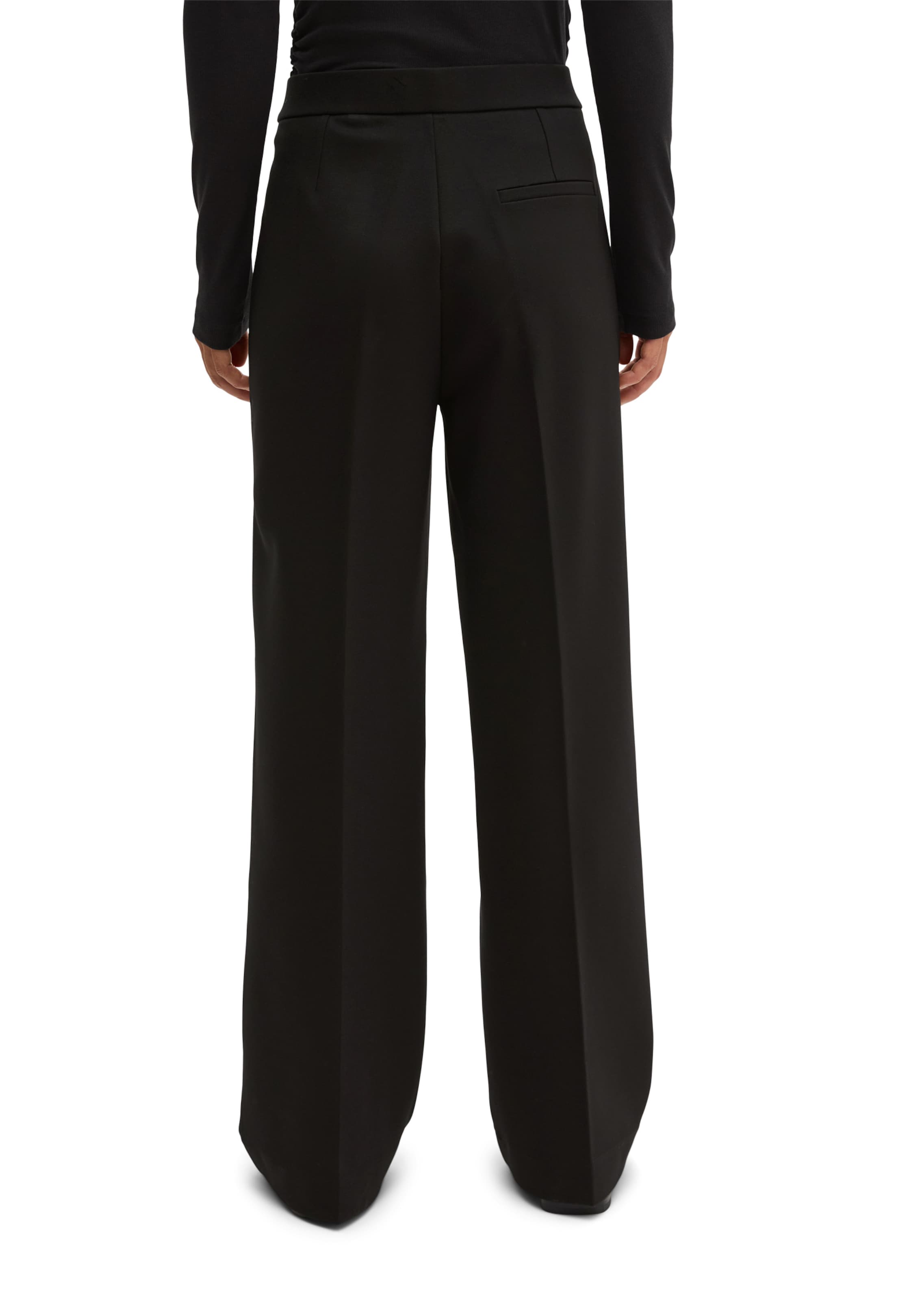 Wide Leg Pantalon à plis Marc O'Polo en noir