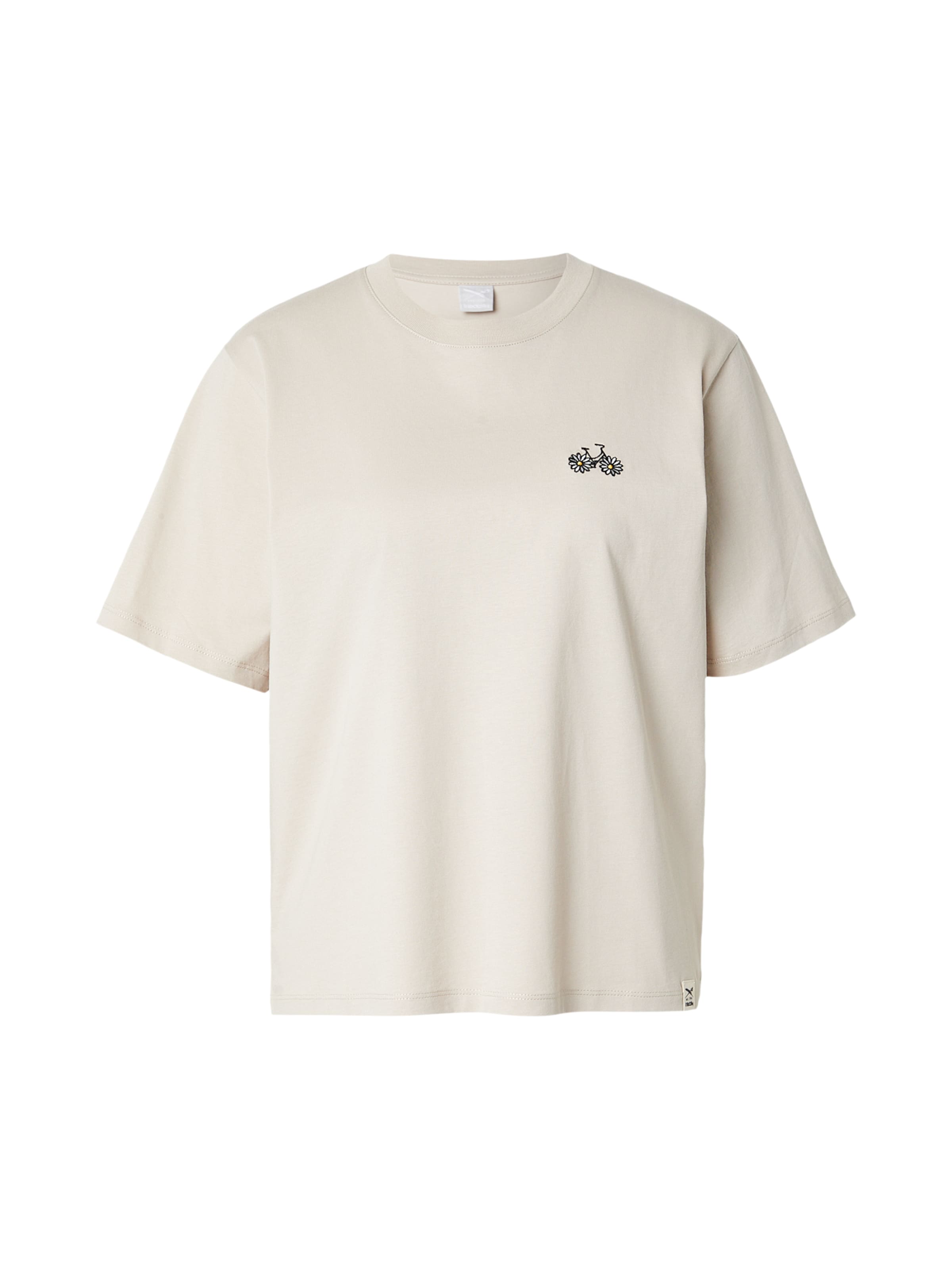 Iriedaily T-Shirt 'Daisycycle' in Beige: Vorderseite