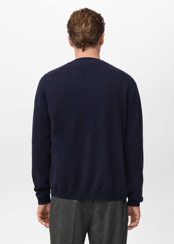 MANGO MAN Knit Cardigan 'Renzob' in Blue