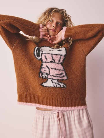 Next Pullover 'Snoopy' i brun