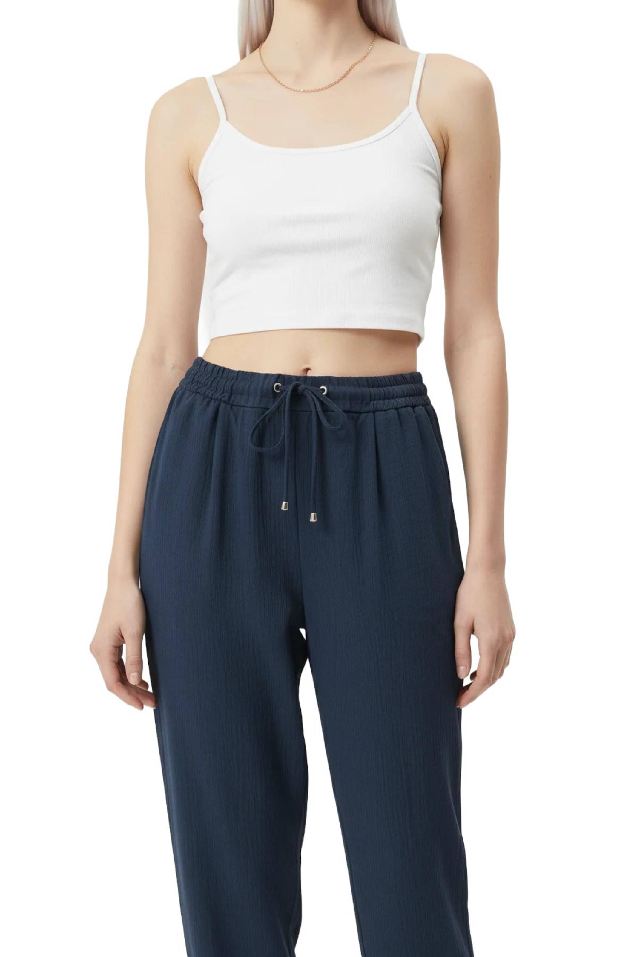 No Matter What Tapered Pleat-Front Pants in Blue