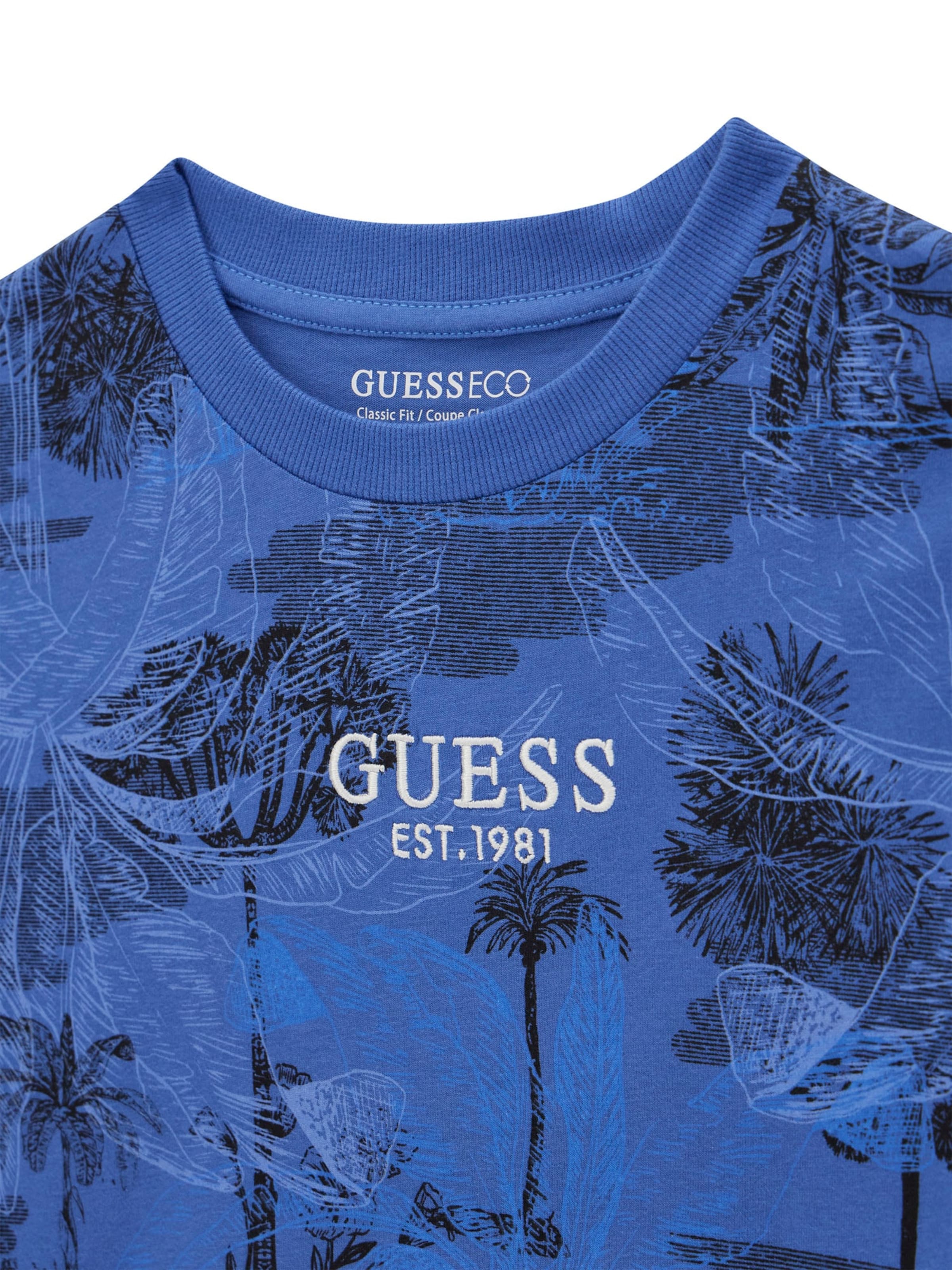 GUESS - Camiseta en azul