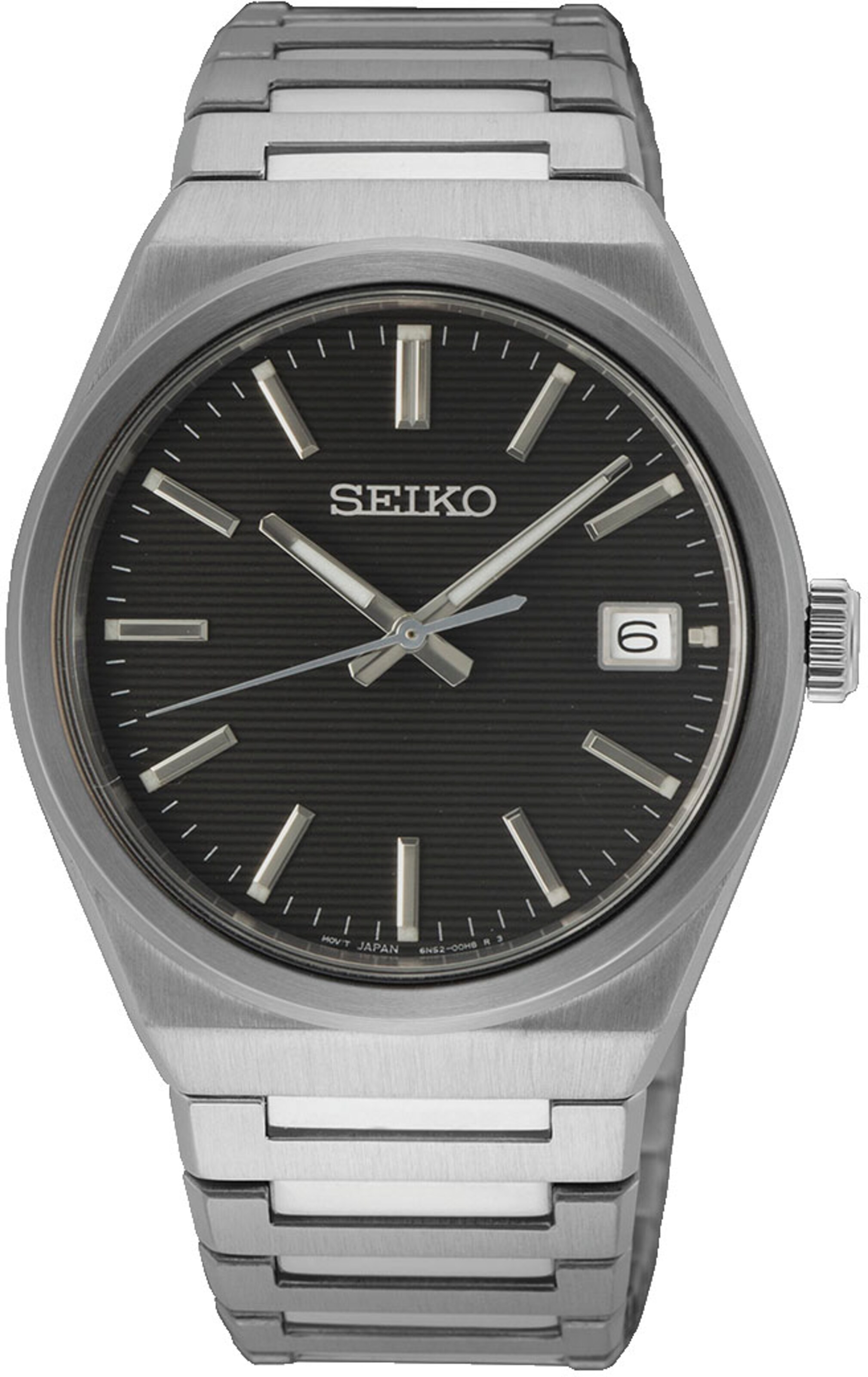 SEIKO Analoguhr in Silber: Vorderseite