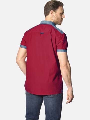 Jan Vanderstorm Comfort fit Button Up Shirt 'Herkko' in Red
