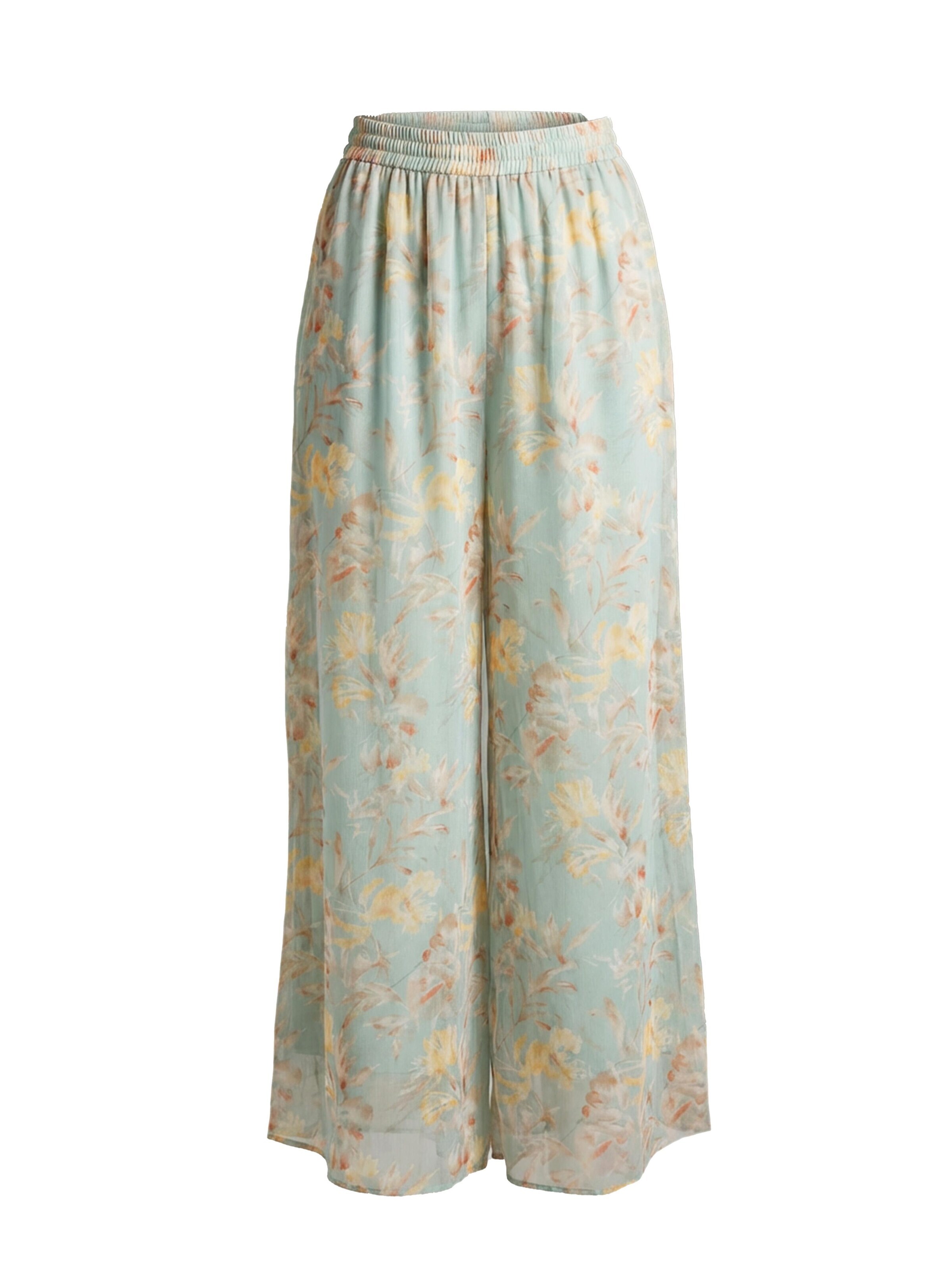 Honnête Atelier Wide leg Pants 'Debra trousers' in Green: front