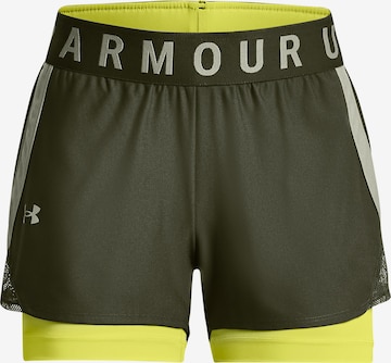 UNDER ARMOUR Regular Sportbroek 'Play Up' in Groen: voorkant