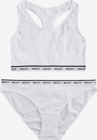 Next Bustier Alusasusetti värissä valkoinen: etupuoli