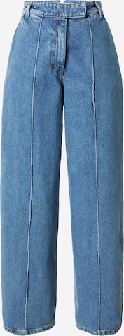 mėlyna REMAIN Plačios klešnės Džinsai 'Cocoon': priekis
