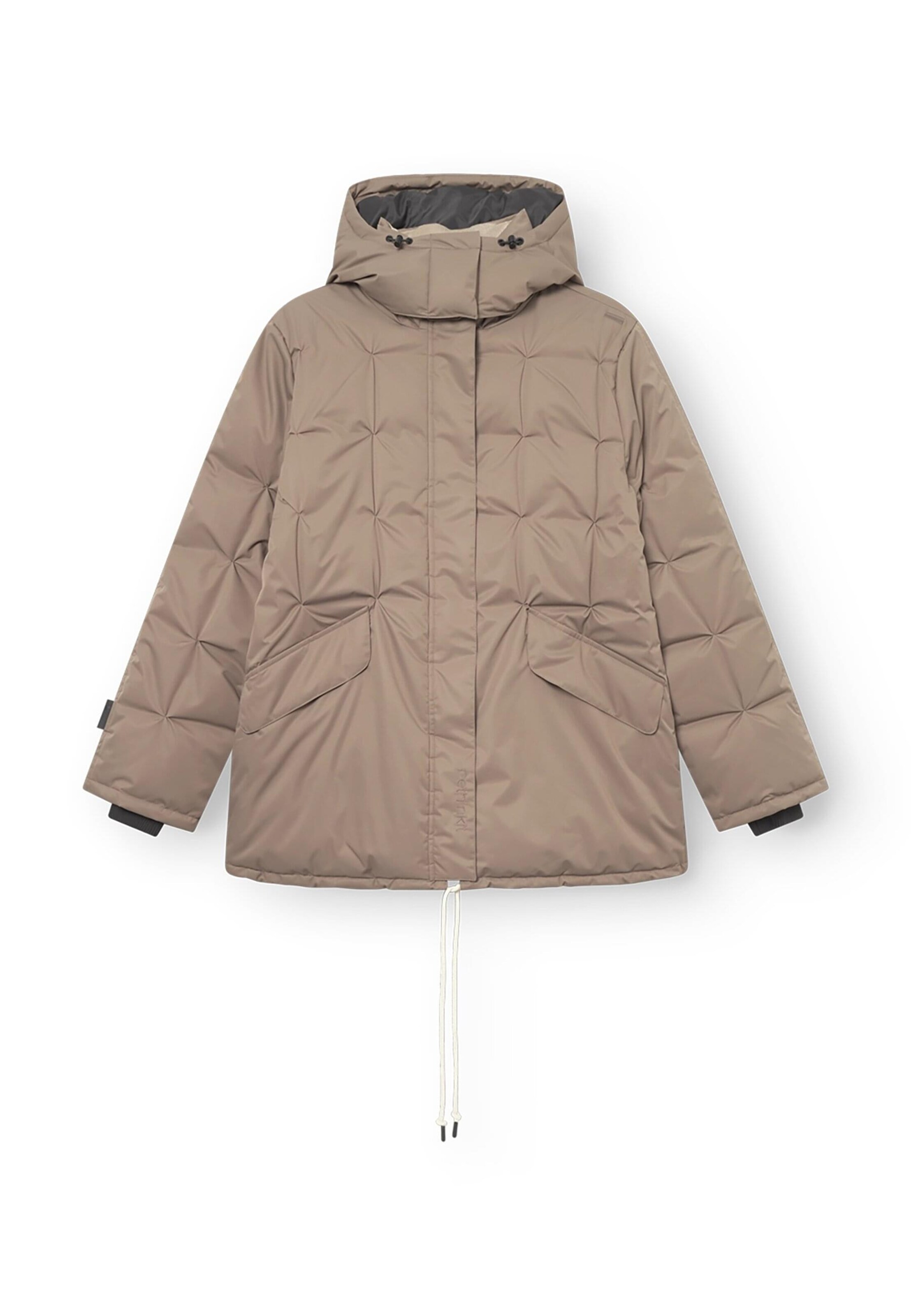 rethinkit studios Between-seasons parka 'Cube' in Brown: front