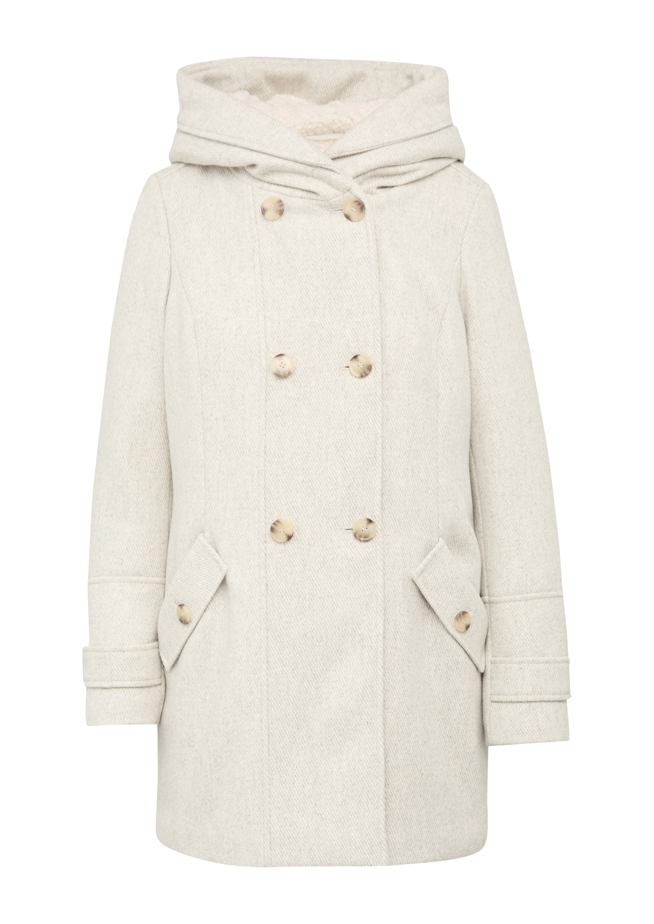 s.Oliver Tussenmantel in Wit: voorkant